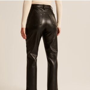 Abercrombie Black Faux Leather Pants